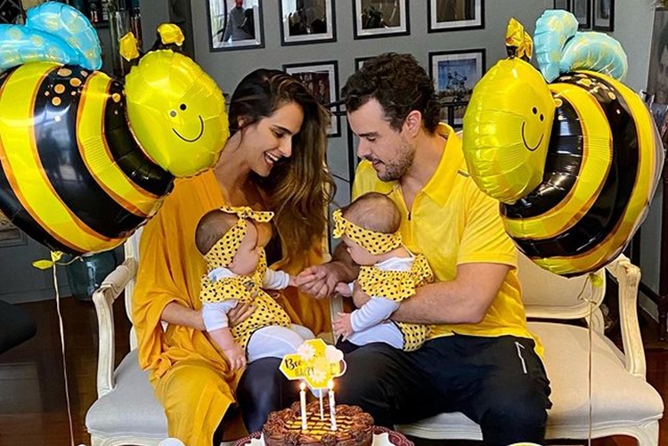 Joaquim Lopes e Marcella Fogaça celebram sete meses das filhas: “Nós amamos vocês infinitamente”
