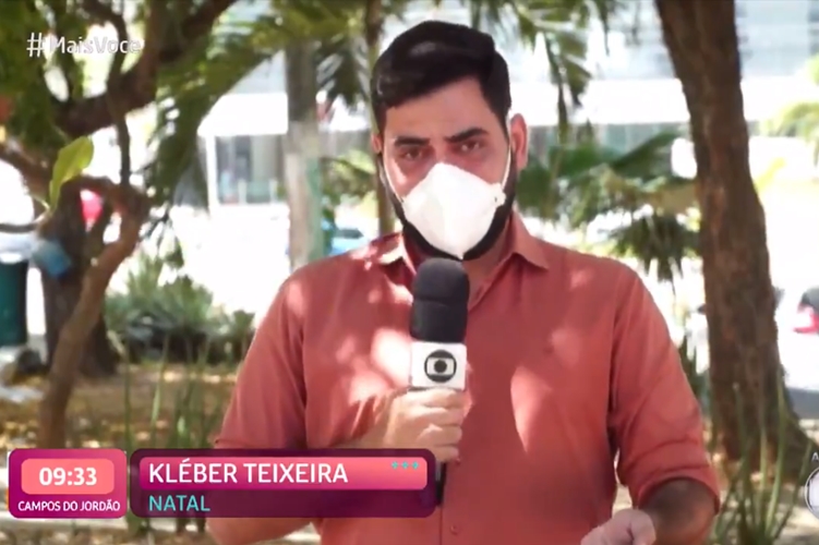 Repórter da Globo Kleber Teixeira no Mais Você (Foto: Reprodução/TV Globo)