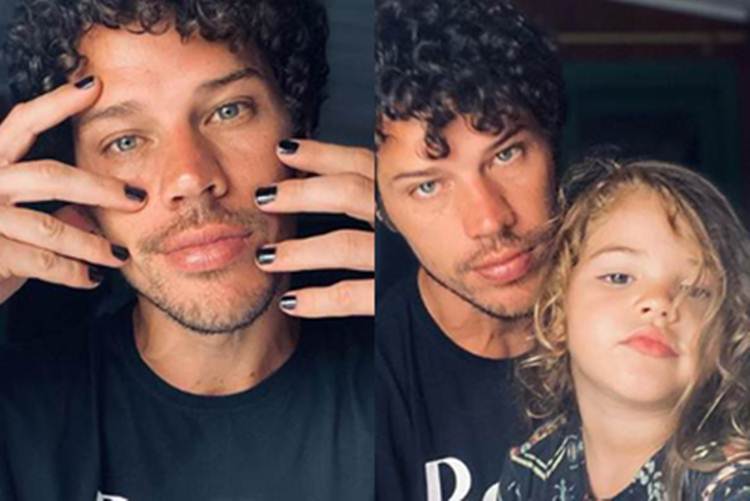 José Loreto surge de unha pintada ao lado da filha e faz reflexão: “Semeando a igualdade”