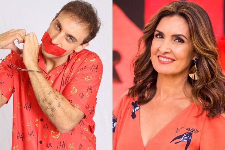 Léo Lins e Fátima Bernardes