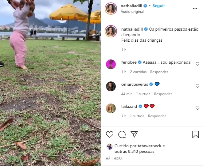 Nathalia Dill e sua filha Eva reprodução Instagram