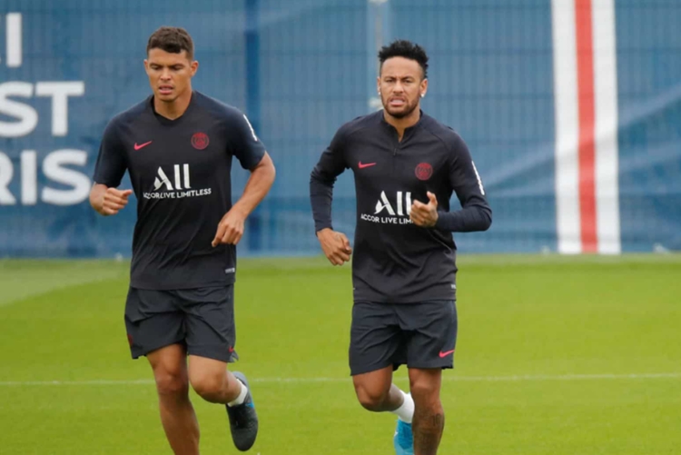 Jogador Neymar e Thiago Silva (Foto: Reprodução/Instagram)