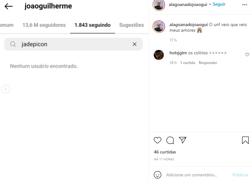 Publicação João Guilherme (Foto: Reprodução Instagram)