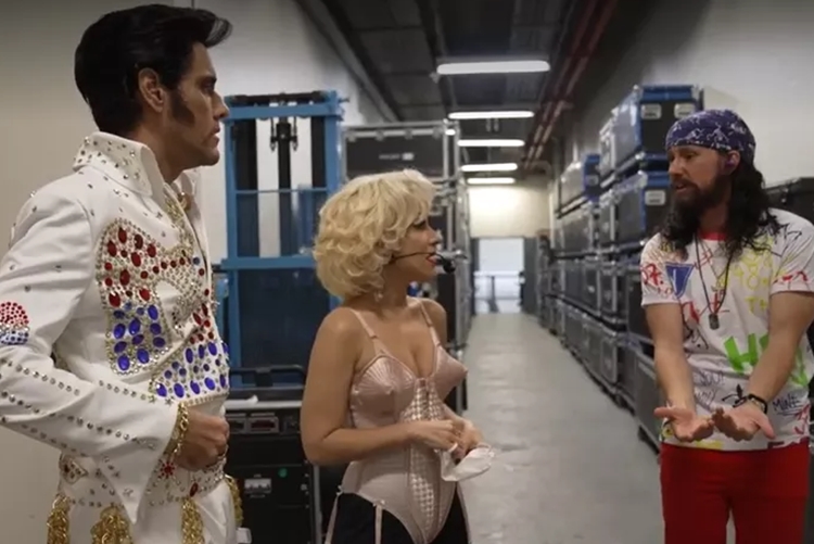 Thiago Arancam, Wanessa Camargo e Vitor Kley nos bastidores do Show dos Famosos — Foto: Gshow