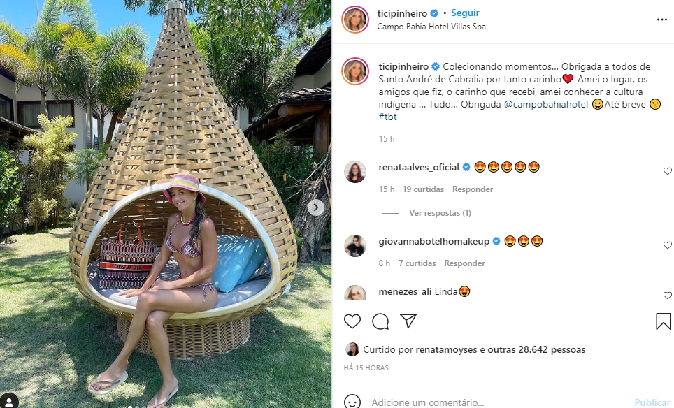 Ticiane Pinheiro reprodução instagram Ticiane Pinheiro reprodução instagram
