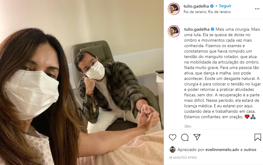 Túlio Gadelha e Fátima Bernardes (Foto: Reprodução/Instagram)