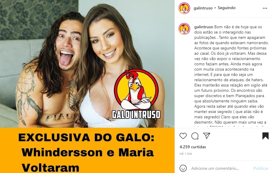 Whindersson Nunes e Maria Lina (Foto: Reprodução Instagram)