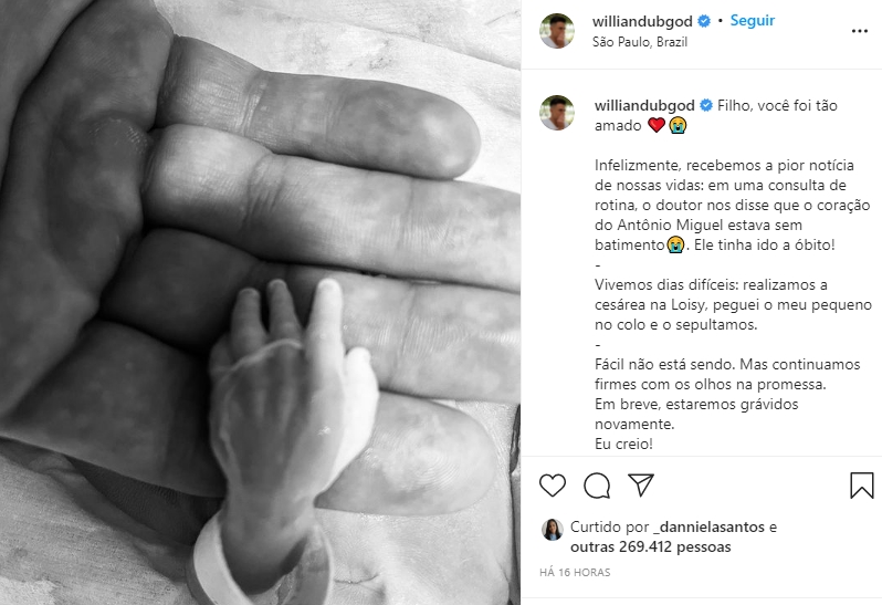 William Bigode reprodução Instagram William Bigode reprodução Instagram