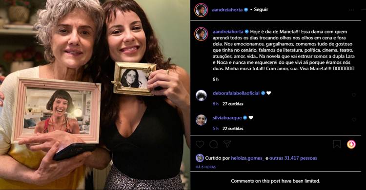 Andreia Horta e Marieta Severo - print Instagram