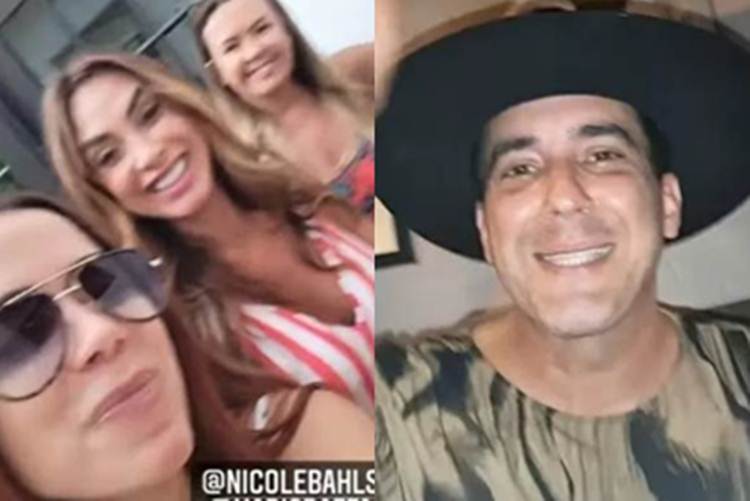 Anitta churrasco com Nicole Bahls e André Marques - Instagram