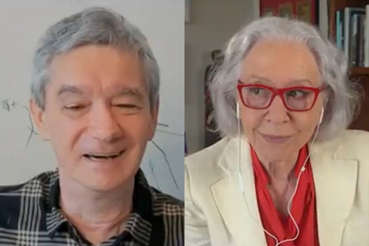 Atriz Fernanda Montenegro e Serginho Groisman Atriz Fernanda Montenegro e Serginho Groisman