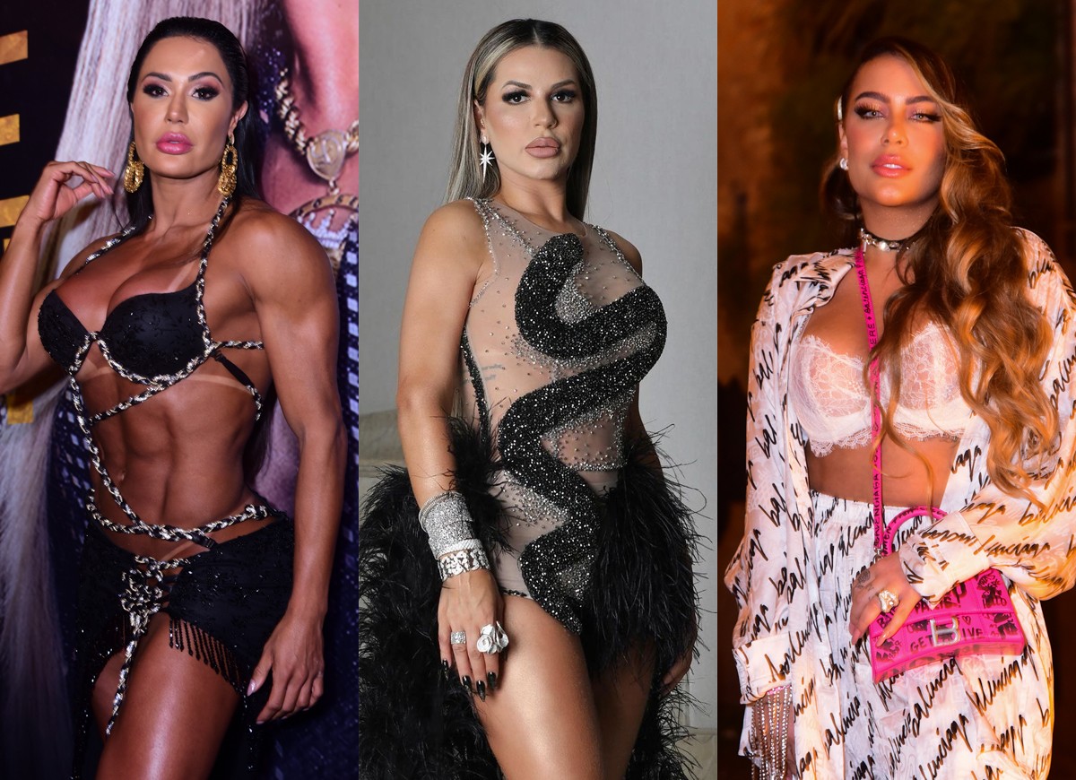 Gracyanne Barbosa, Deolane Bezerra e Rafaella Santos (Foto: Leo Franco e Thiago Duran/AgNews)