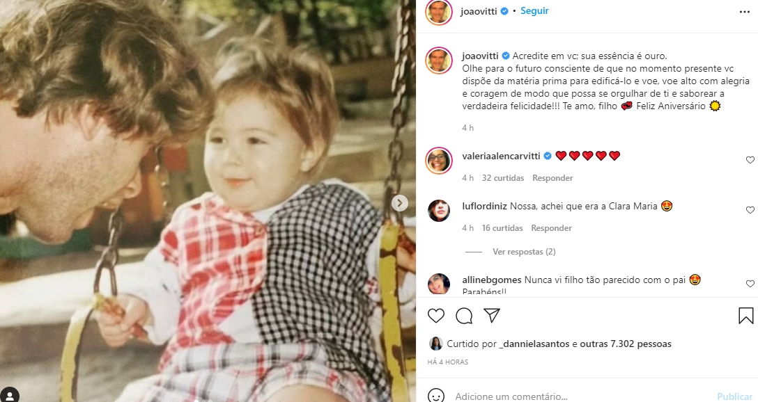 João Vitti e filho Rafa Vitti reprodução Instagram João Vitti e filho Rafa Vitti reprodução Instagram