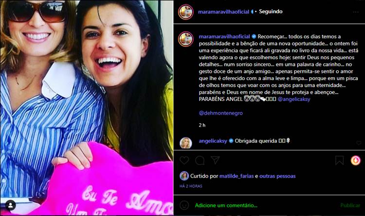 Mara Maravilha e Angélica - print Instagram