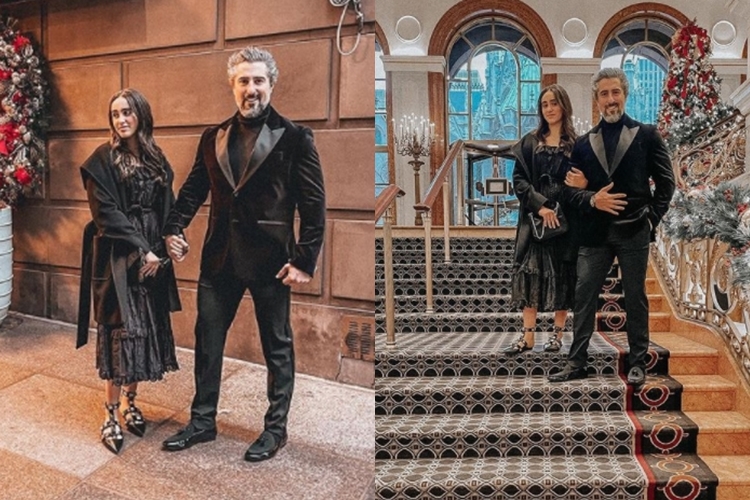 Marcos Mion e a filha no Emmy 2021 (Foto: Reprodução/Instagram)