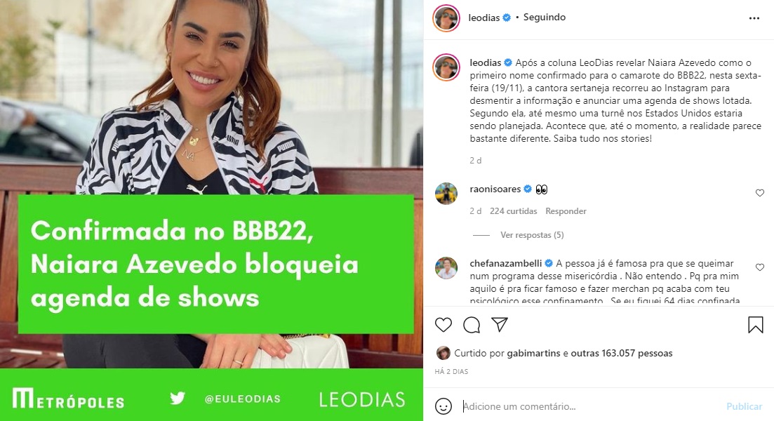 Naiara Azevedo (Foto: Reprodução Instargam)