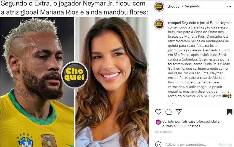 Neymar, ex de Bruna Marquezine (Foto: Reprodução Instagram)