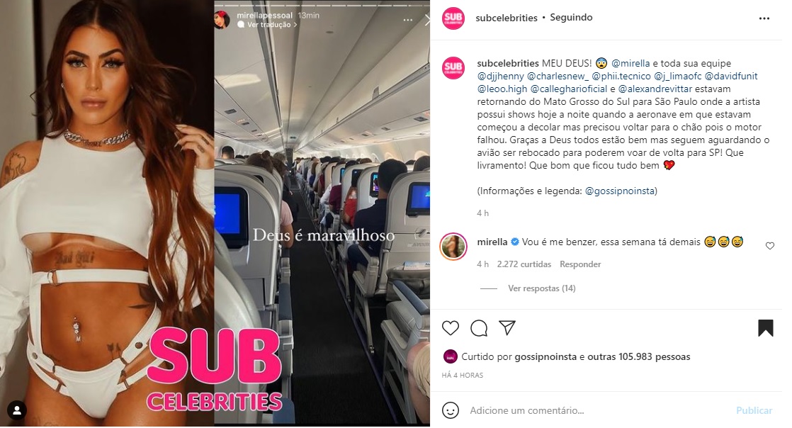 Publicação Mirella (Foto Reprodução Instagram)