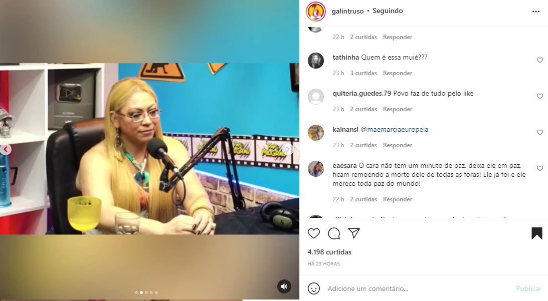 Publicação sobre Gugu Liberato (Foto: Reprodução Instagram) Publicação sobre Gugu Liberato (Foto: Reprodução Instagram)