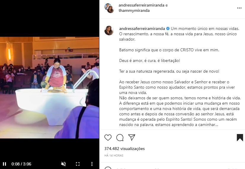 Publicação Thammy Miranda (Foto: Reprodução Instagram)