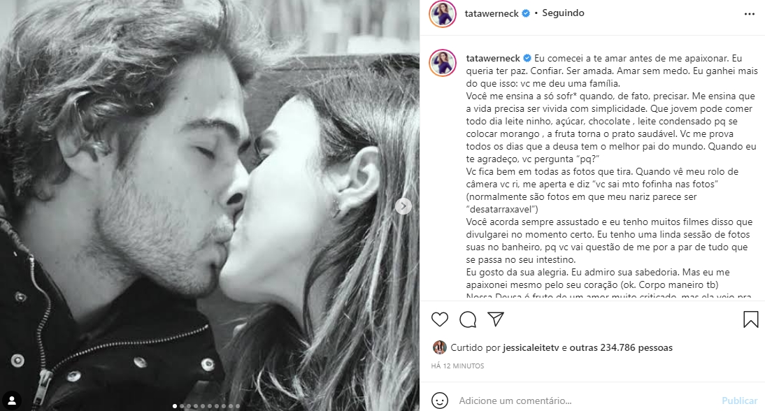 Rafa Vitti e Tatá Werneck reprodução Instagram Rafa Vitti e Tatá Werneck reprodução Instagram