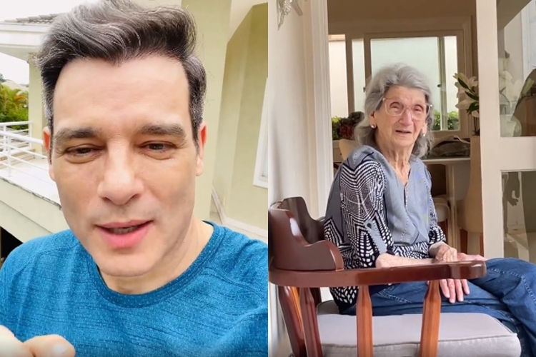 Celso Portiolli com a mãe