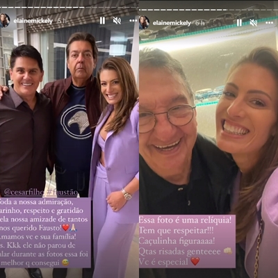 Elaine Mickely e famosos reunidos em um jantar Instagram Stories. 2 Elaine Mickely e famosos reunidos em um jantar Instagram Stories. 2