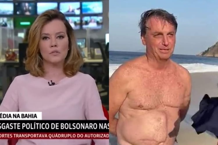 Natuza Nery e Bolsonaro
