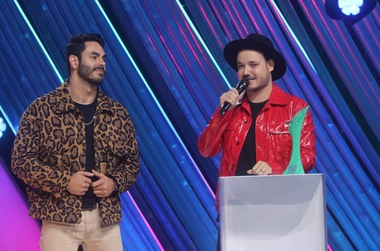 Rodolffo e Israel Cantor Rodolffo ao lado de Israel (Foto: Reprodução/Multishow)