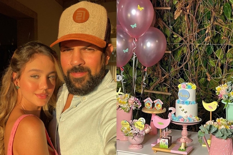 Biah Rodrigues e Sorocaba mês versário da filha Instagram montagem Area Vip