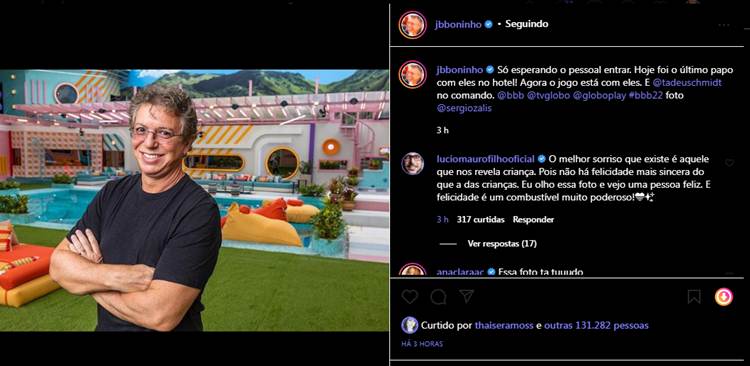 Boninho - print Instagram