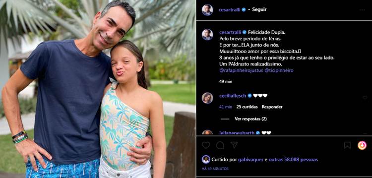 Cesar Tralli e Rafa Justus - print Instagram