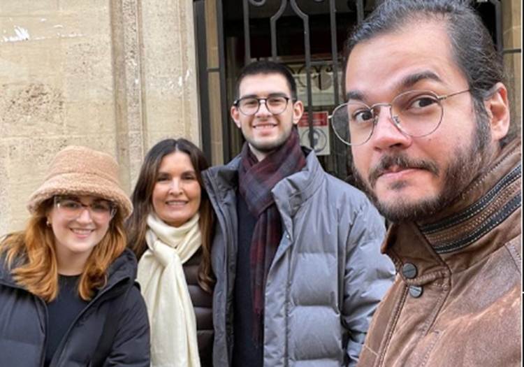 Fatima Bernardes com o filho e o namorado - Instagram