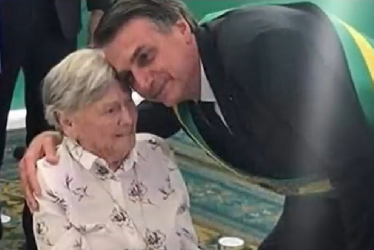 Jair Bolsonaro com Dona Olinda (Foto: Reprodução Instagram)