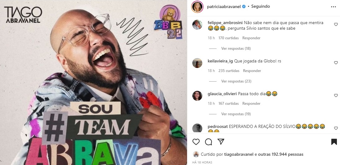 Publicação de Patricia Abravanel Publicação de Patricia Abravanel no Instagram (Foto: Reprodução)