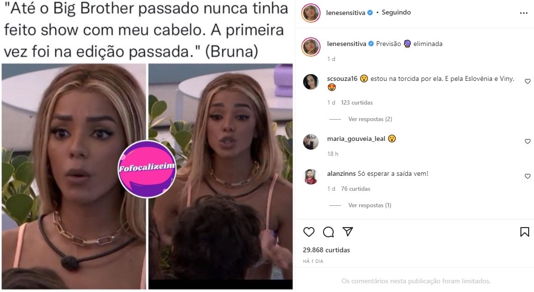 Publicação sobre Brunna Gonçalves (Foto: Reprodução Instagram)