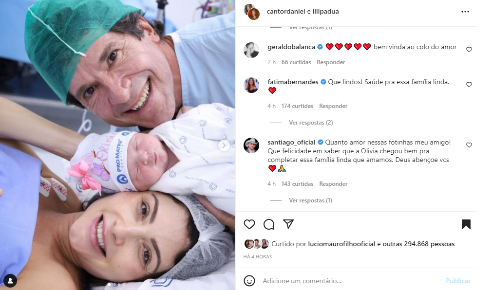 Publicação sobre o cantor Daniel (Foto: Reprodução Instagram)