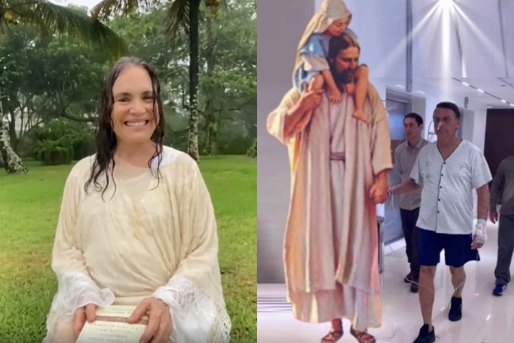 Regina Duarte e Bolsonaro