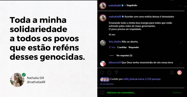 guerra Nathalia Dill - print Instagram