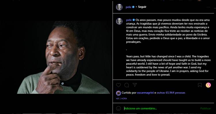 guerra Pelé - print Instagram