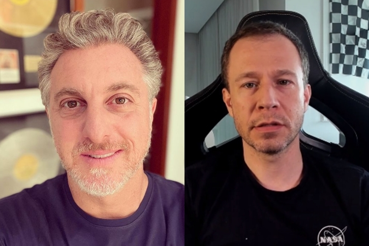 Luciano Huck e Tiago Leifert reprodução Instagram montagem Area Vip Luciano Huck e Tiago Leifert reprodução Instagram montagem Area Vip