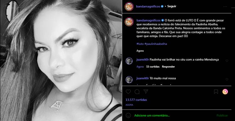 Paulinha Abelha - banda magnifícos - print Instagram