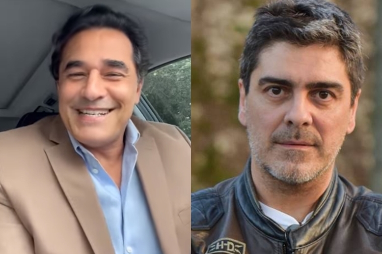 Luciano Szafir e Junno Andrade Instagram montagem Area Vip Luciano Szafir e Junno Andrade Instagram montagem Area Vip