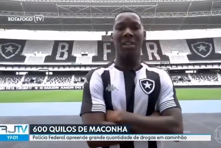 Globo comete erro e exibe imagens de jogador do Botafogo nas drogas