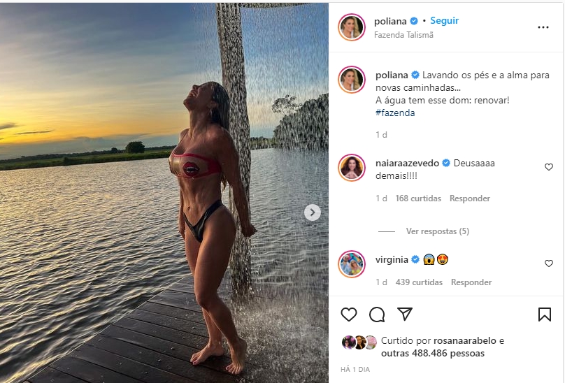 Poliana Rocha reprodução Instagram Poliana Rocha reprodução Instagram