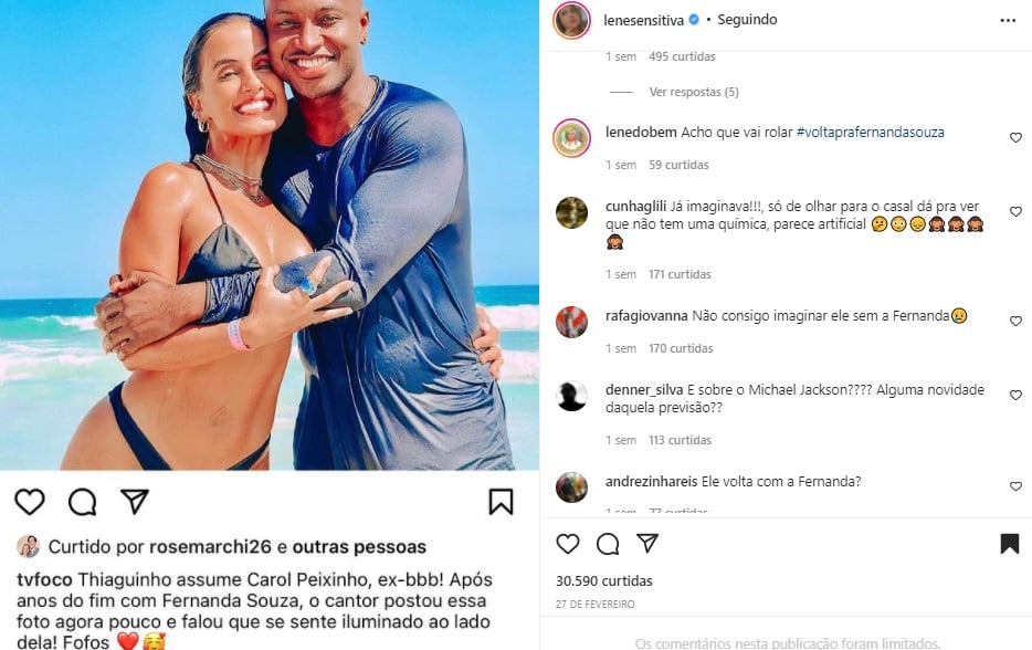 Thiaguinho, Carol Peixinho (Foto: Reprodução Instagram)