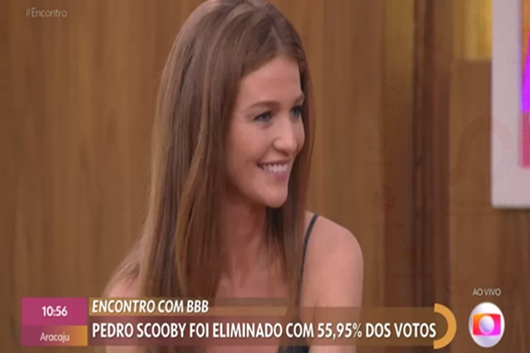 Cintia Dicker no programa Encontro foto TV Globo