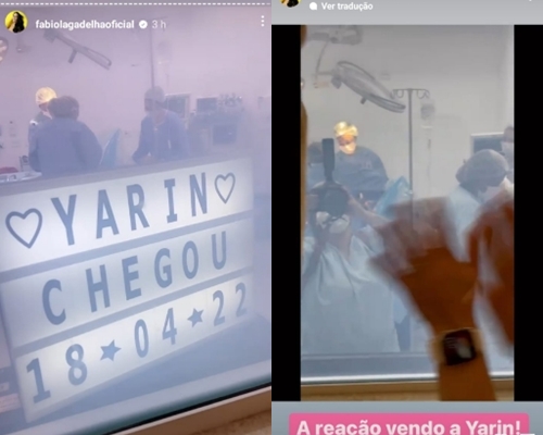 Fabiola Gadelha nascimento da filha Yarin