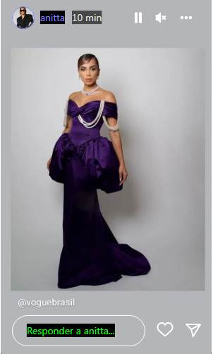 Anitta - print stories instagram