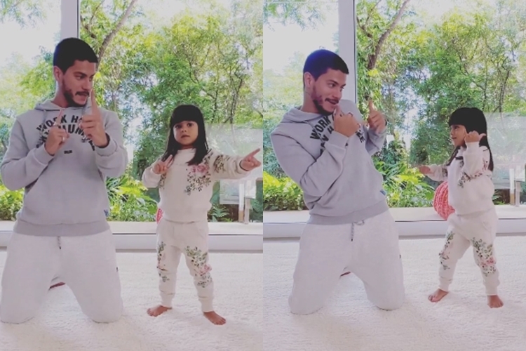 Arthur Aguiar com a filha, Sophia Cardi - Instagram Arthur Aguiar com a filha, Sophia Cardi - Instagram